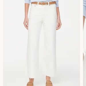 White wide leg crop denim ( j crew factory)